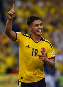 Gutierrez (19) will look to guide Colombia offensively in the absence of his superstar teammate. (AP Photo/Fernando Vergara)