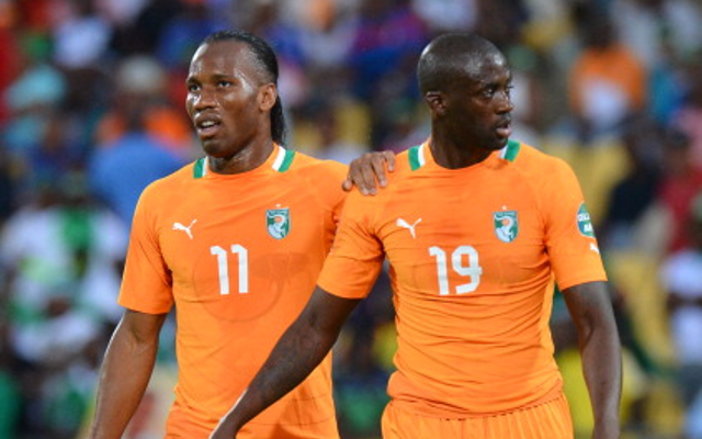 The play of Drogba (11) and Toure (19) will be vital to the Ivory Coast's chances of advancing. 